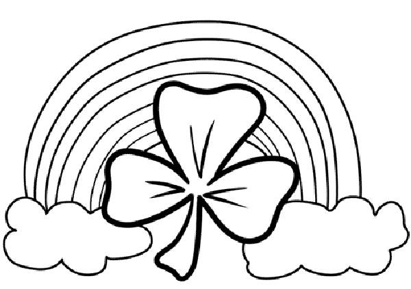Cloud to Cloud Rainbow Coloring Pages | Coloring