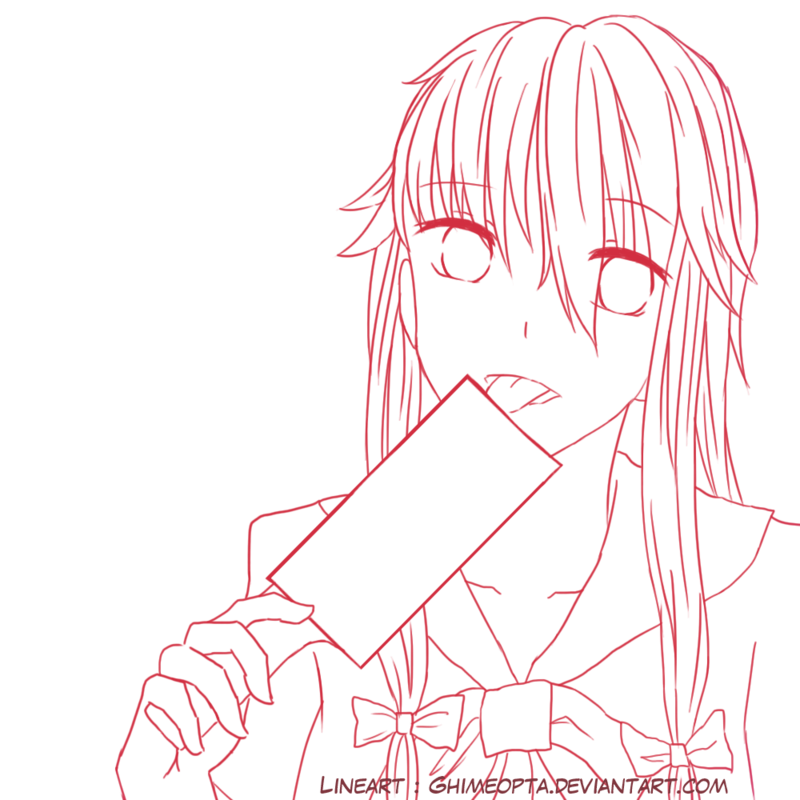 Free Yuno Gasai Lineart