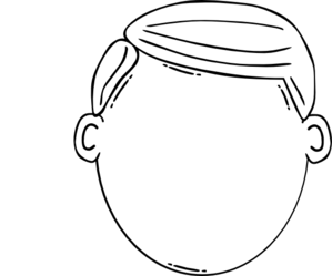 Black And White Sad Face Boy Clip Art Image Outline - Quoteko.
