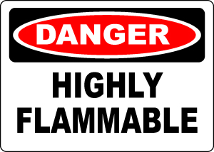 FLAMMABLE NO SMOKING SIGNS