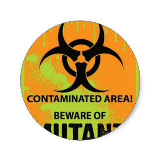 Danger Zombie Hazard Sign Stickers | Zazzle