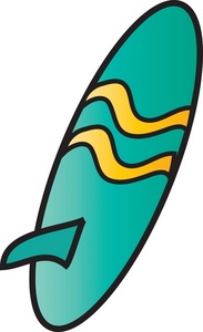 Cartoon surfboard clipart