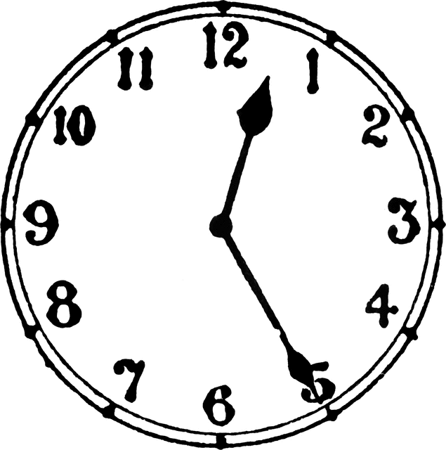 25 Minutes Past 12 | ClipArt ETC