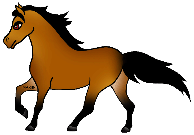 Brown horse clipart gif