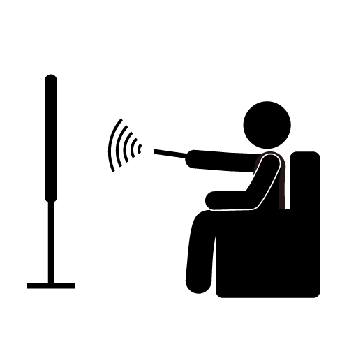 Switch on the television - Pictogram - Free