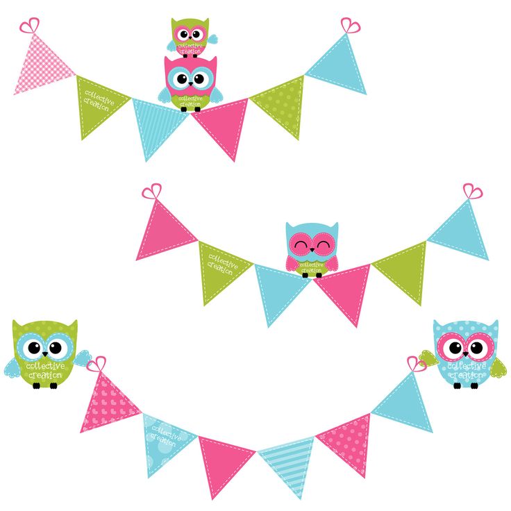 Royal blue and lime green bunting clipart