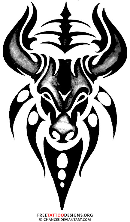 Bull tribal tattoo designs | Tattoo Collection