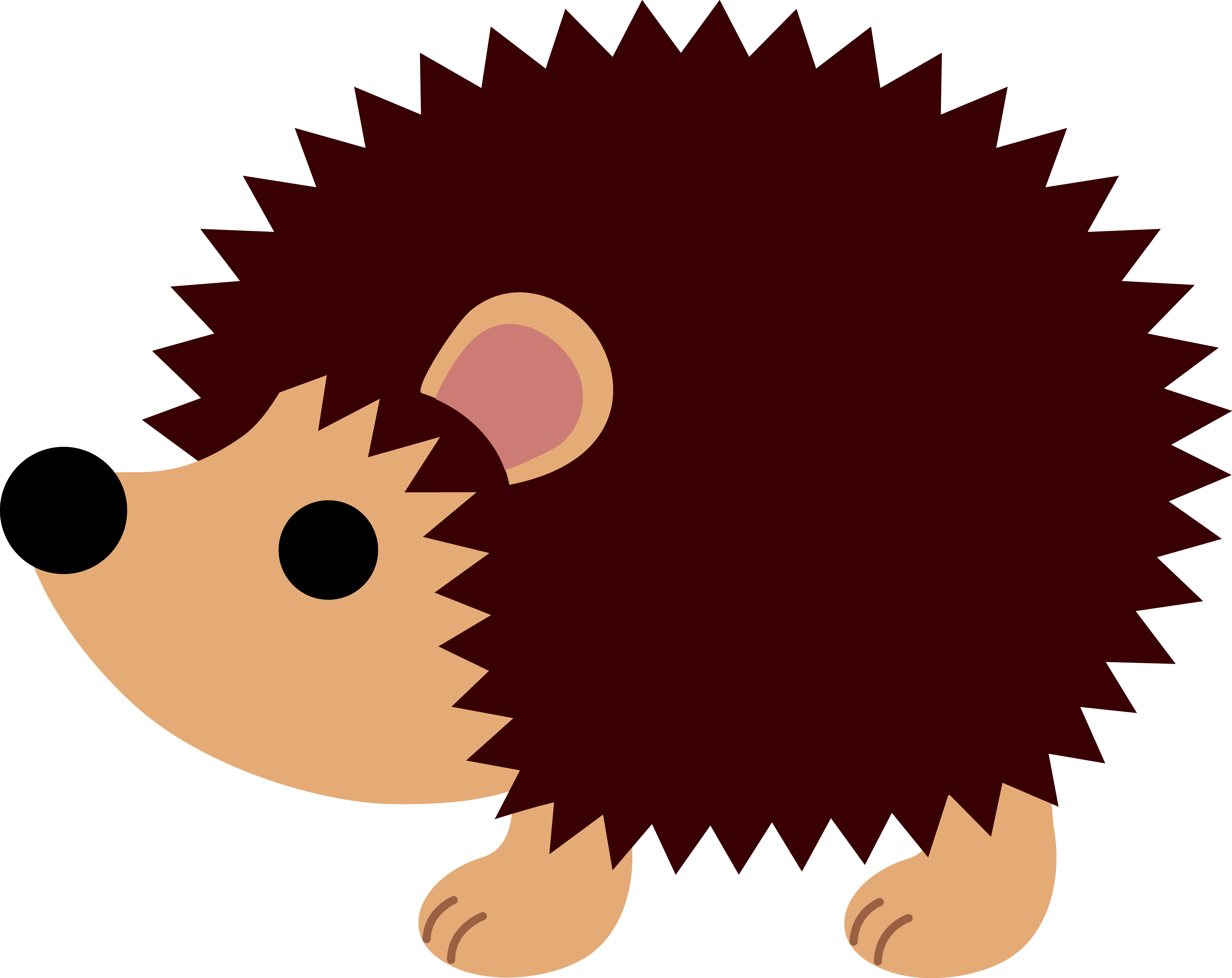 Cute baby porcupine clipart