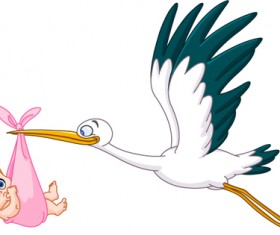 stork vector for free download