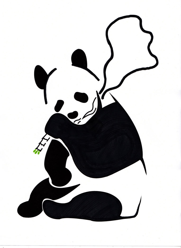 Panda Stencil - Banksy Inspired by danfleming on DeviantArt