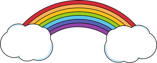 Rainbow With Clouds Clipart