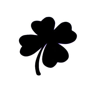 Black Four Leaf clover lucky Decal for auto Car window Sticker ...