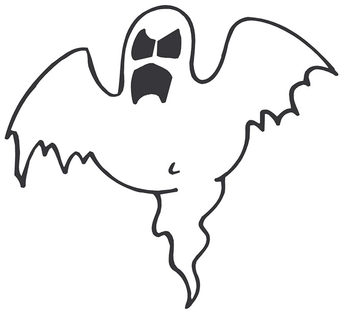 Scary ghost faces clipart image #33076