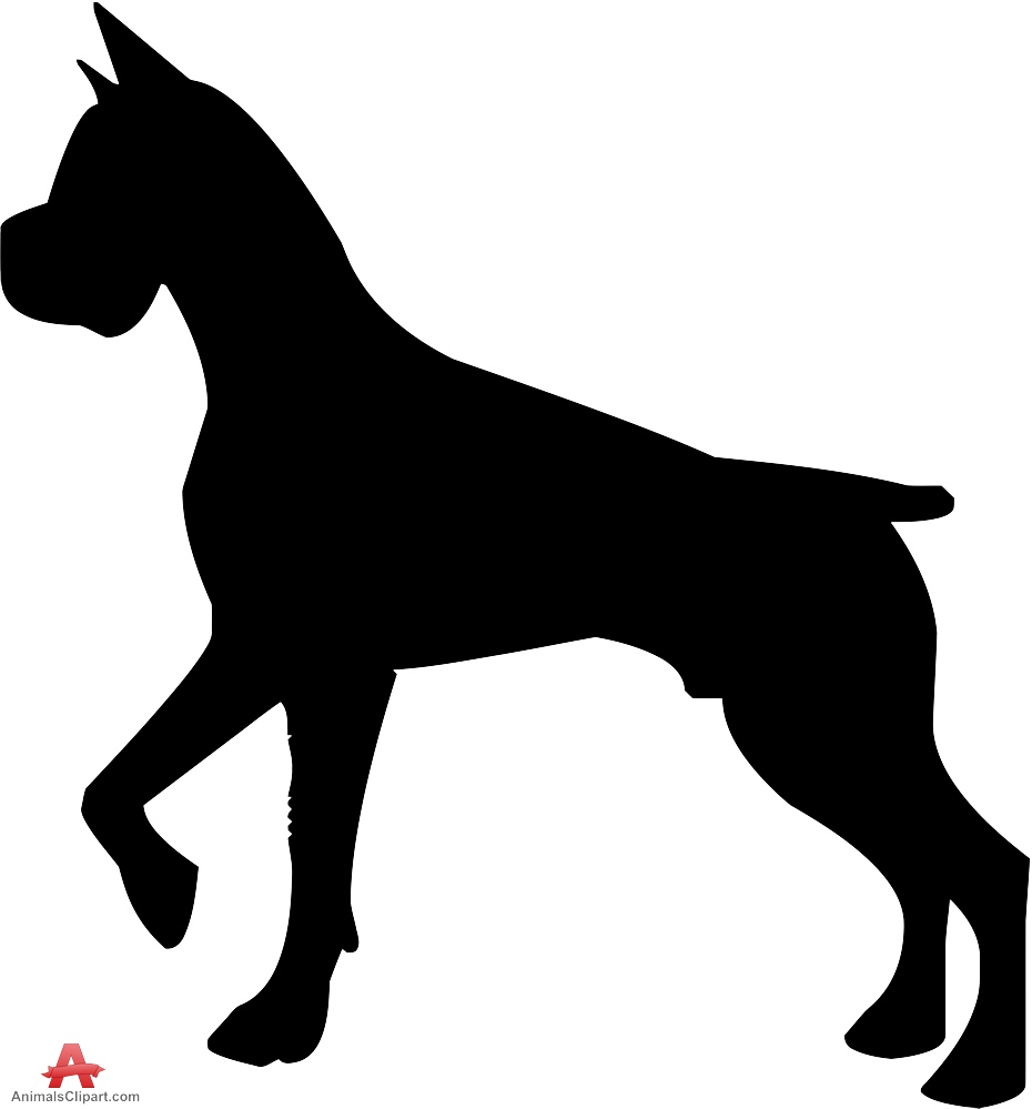 Boxer Dog Animal Silhouette | Free Clipart Design Download