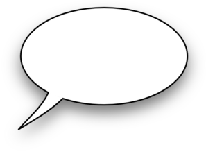 Cartoon speech bubble clipart