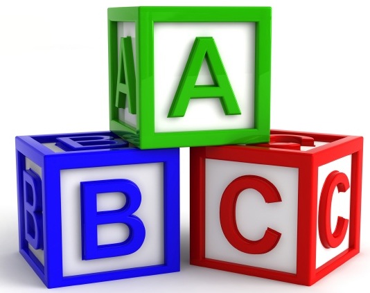 Abc block letters clipart