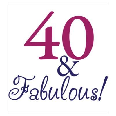 Woman 40th birthday clipart