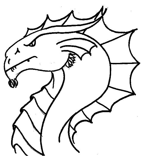 Easy Dragons Head Drawings - ClipArt Best