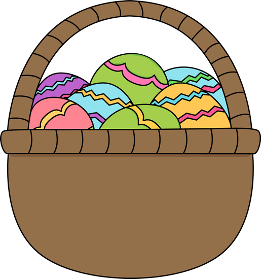 Easter egg basket clipart