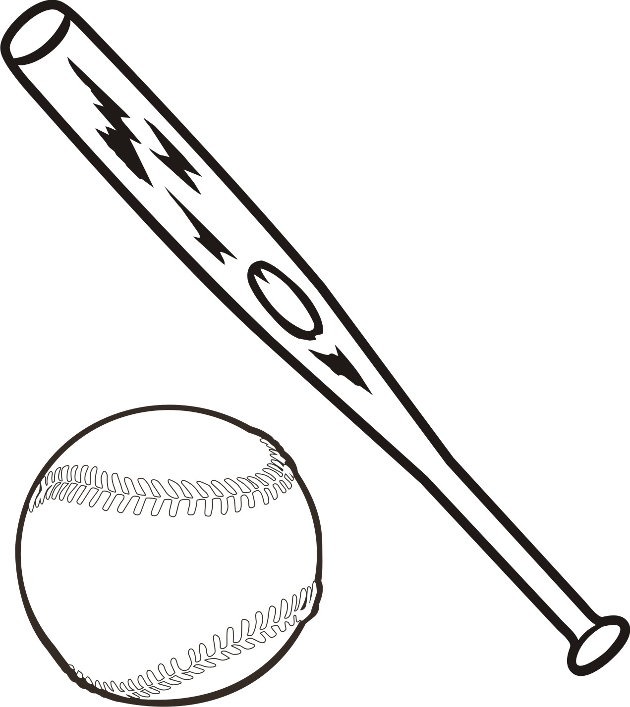 Baseball bat clipart 3 image #13727