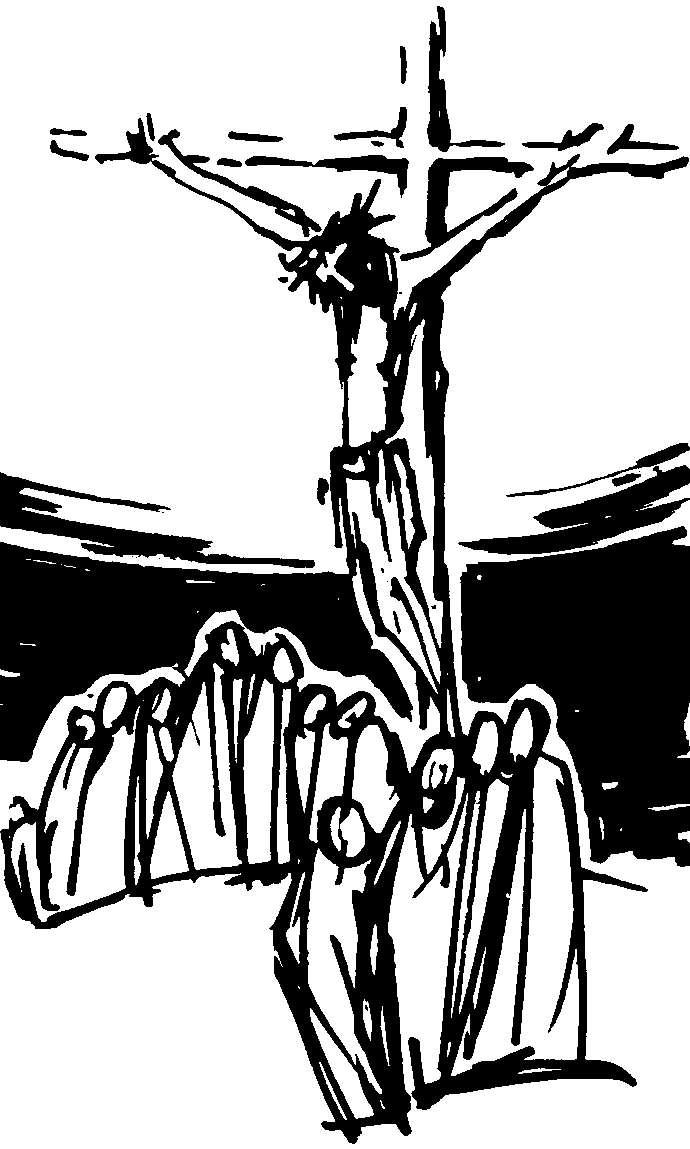 Jesus crucifixion clipart black and white