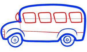 Cars - How to Draw a Bus for Kids