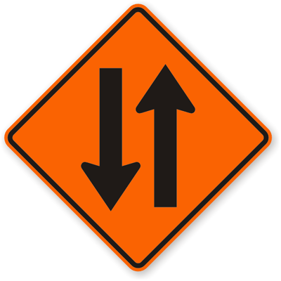 Two Way Traffic Signs | Divided Highway