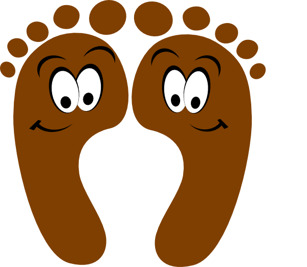 Foot brown happy feet clip art at vector clip art image #28014