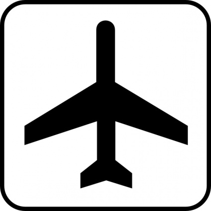 Black And White Airplane Clipart