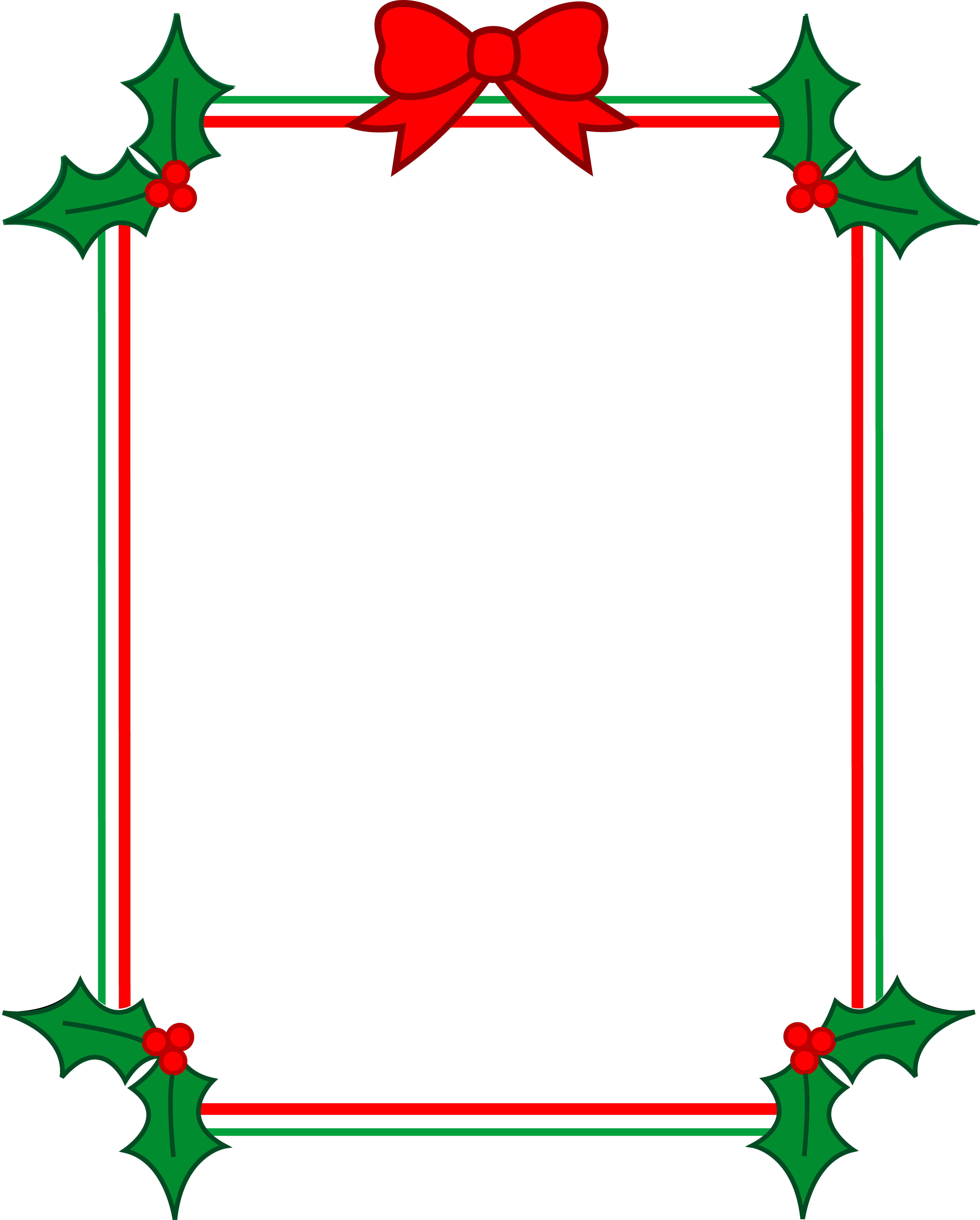 Christmas bow border clipart