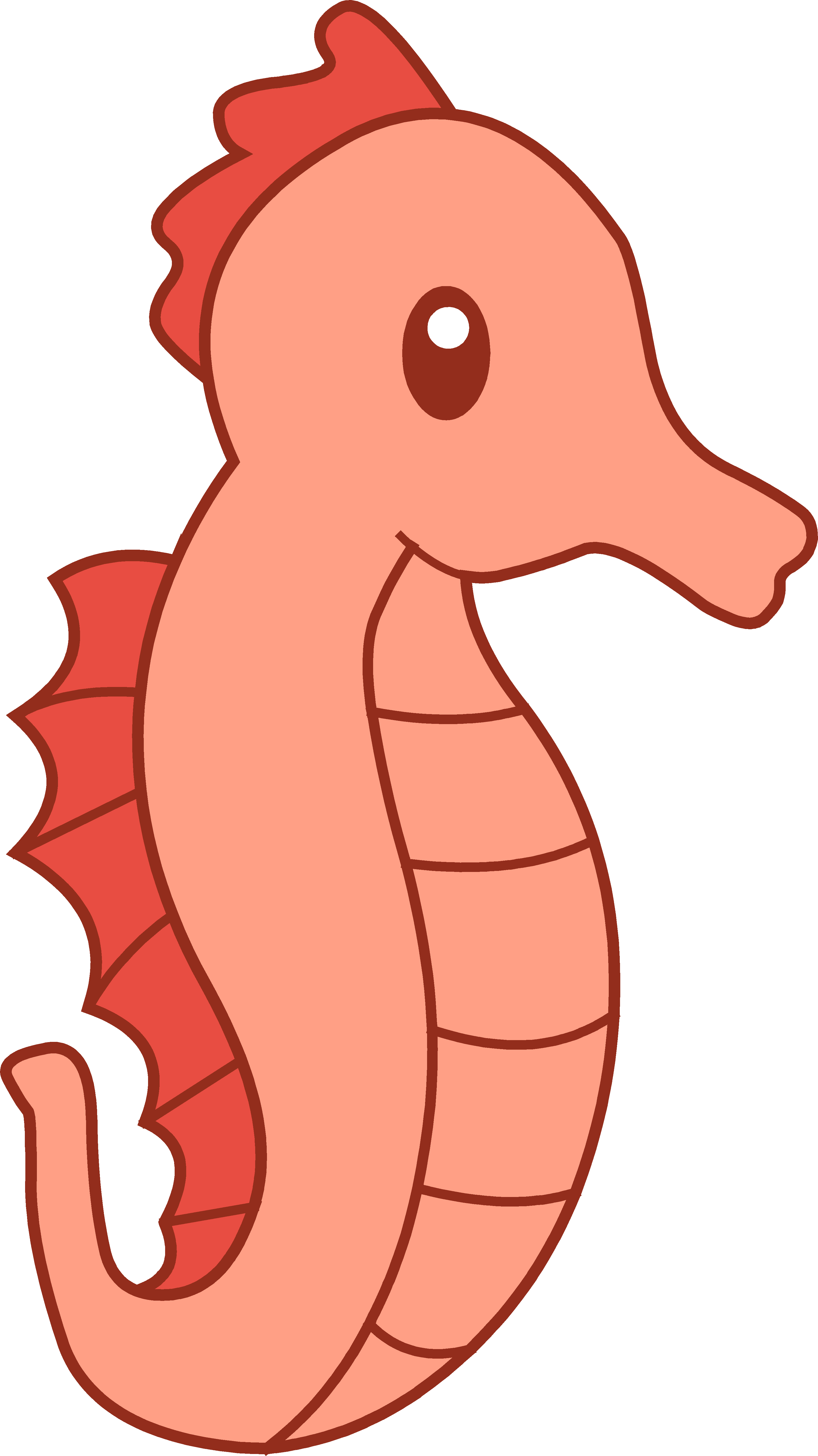 Cute red fish clipart