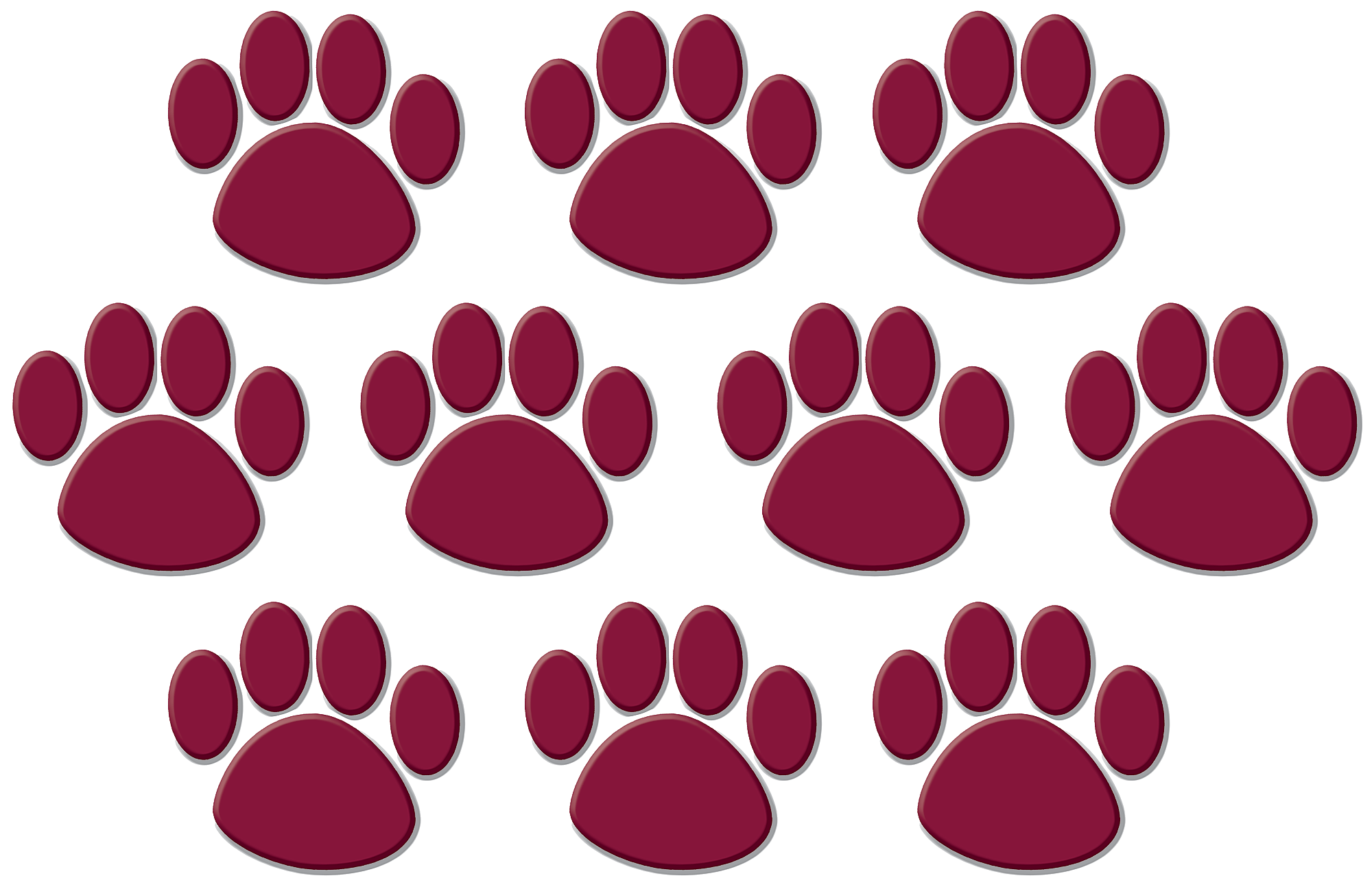 Maroon Paw Prints Accents - TCR5046 Â« Products | Teacher Created ...