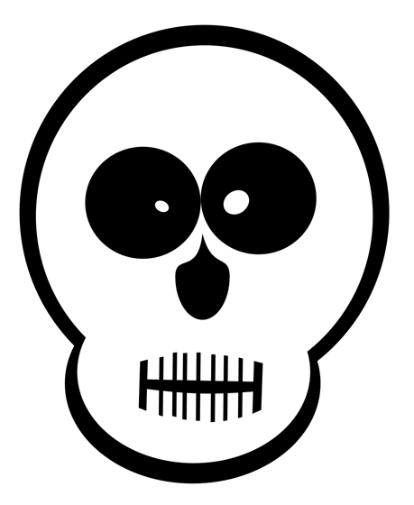 Happy skeleton clipart