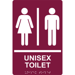 Restrooms Unisex Toilet With Braille = Sign RRE Clipart - Free to ...