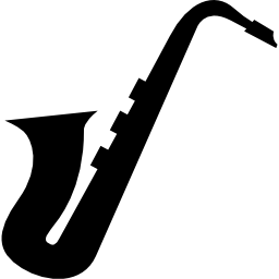 Saxophone side view silhouette vector icon | Free Music icons