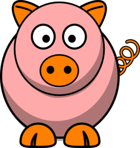 Pink Pig clip art - vector clip art online, royalty free & public ...