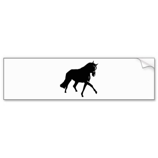 black horse icon bumper stickers from Zazzle.