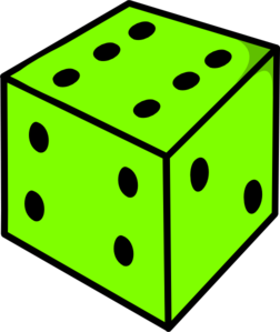 Green Dice clip art - vector clip art online, royalty free ...