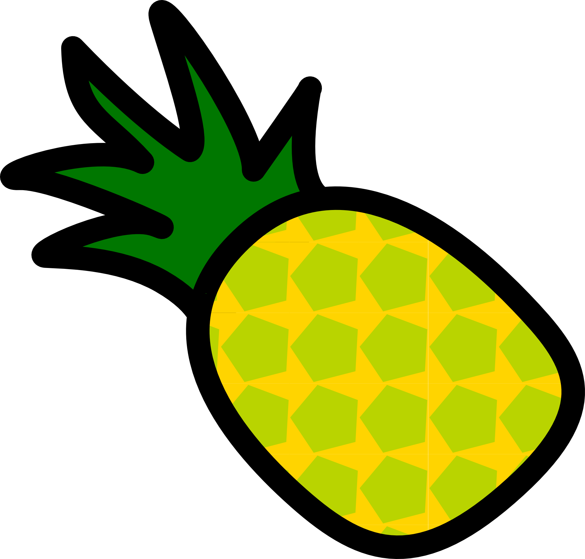 Pineapple Clipart Black And White - Free Clipart ...