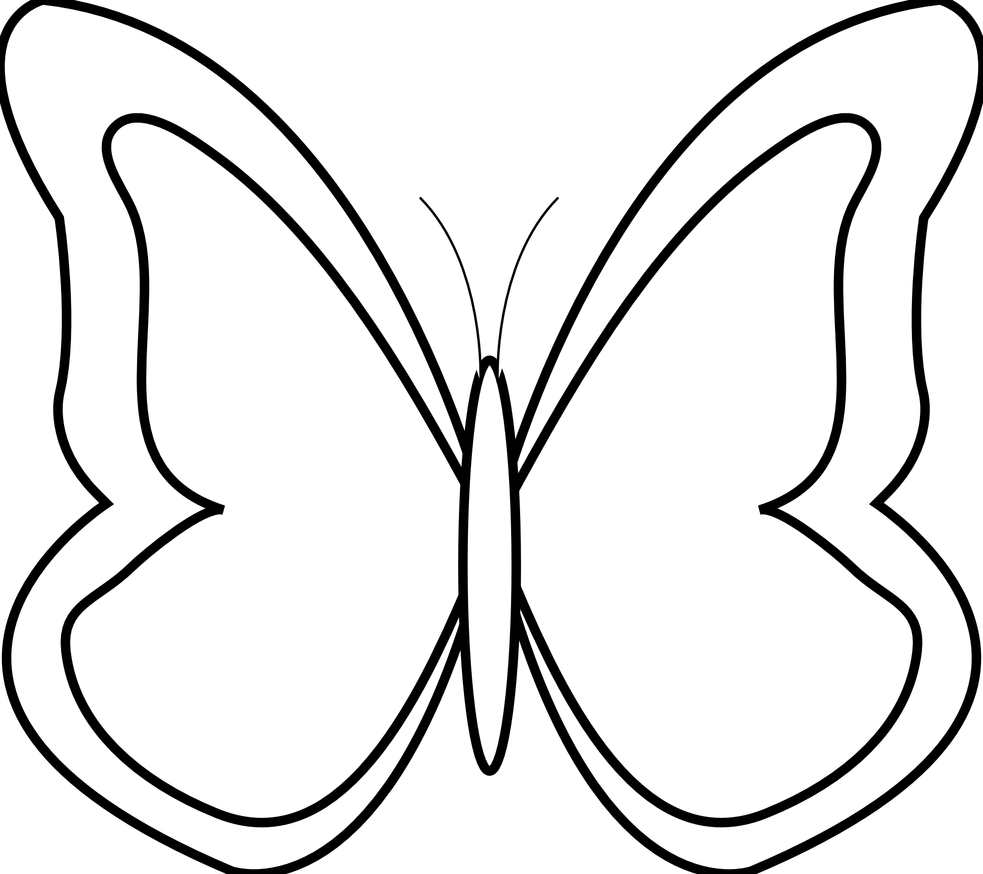 Butterfly Clip Art Black And White (id: 93528) | Buzzerg.com