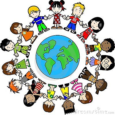 Kids around the world clipart