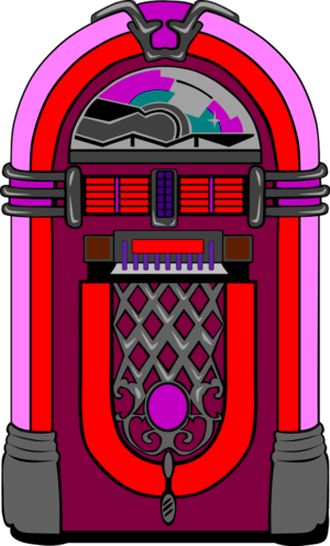 Fifties Jukebox - vector Clip Art