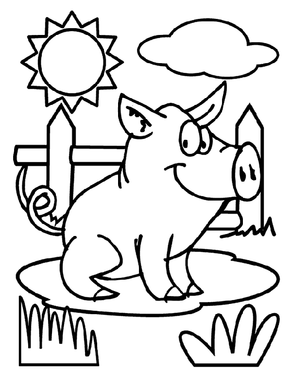 Pig Coloring Page | crayola.com