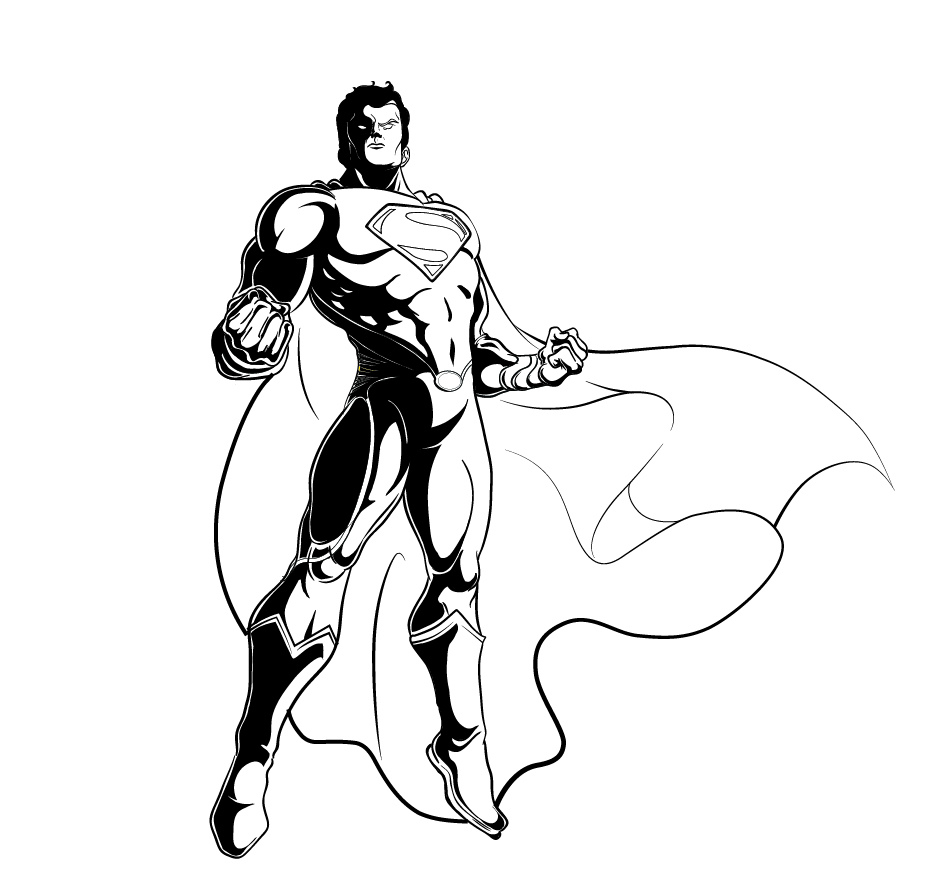 Superman Outline | Free Download Clip Art | Free Clip Art | on ...