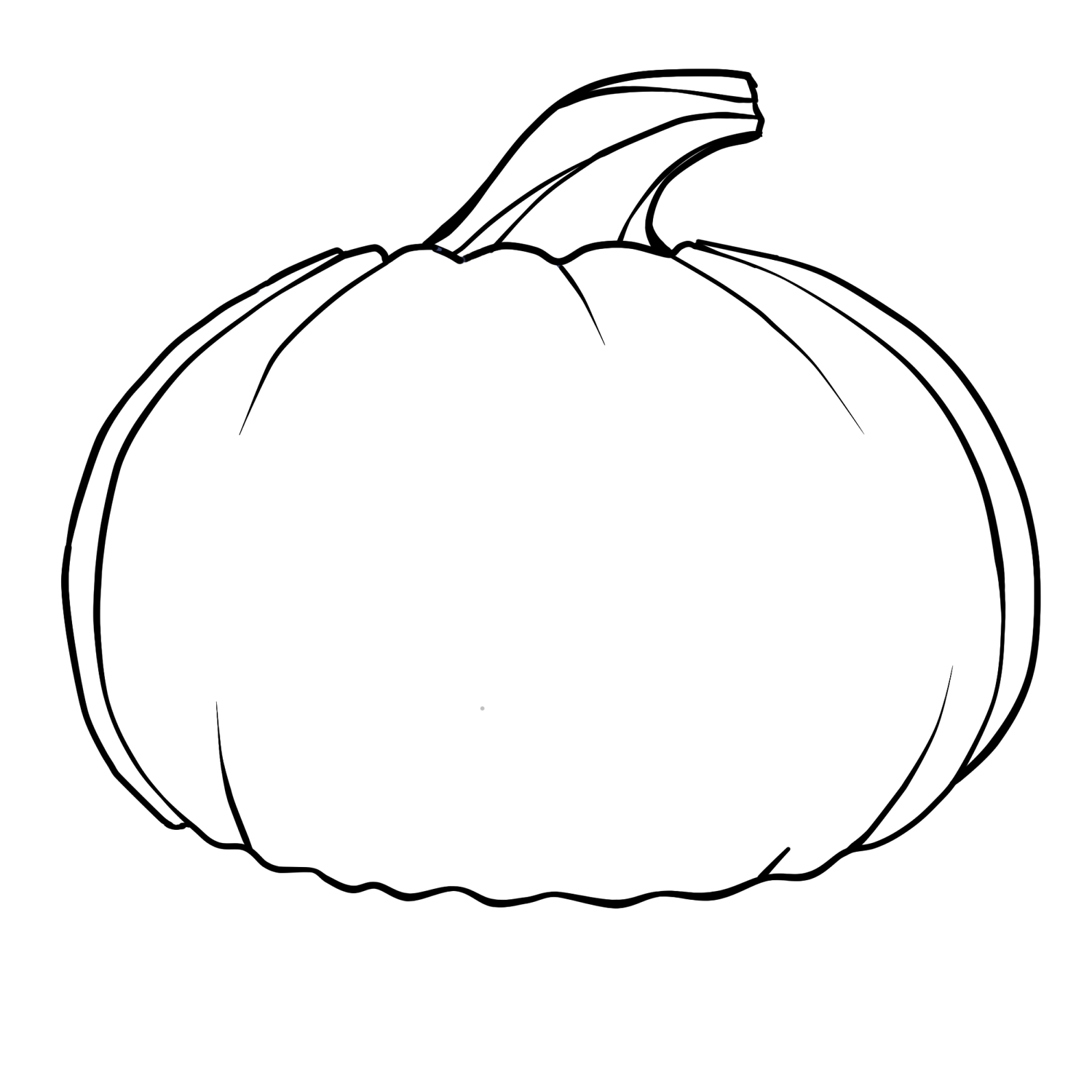 Pumpkin Line Drawing Free | Line Drawing