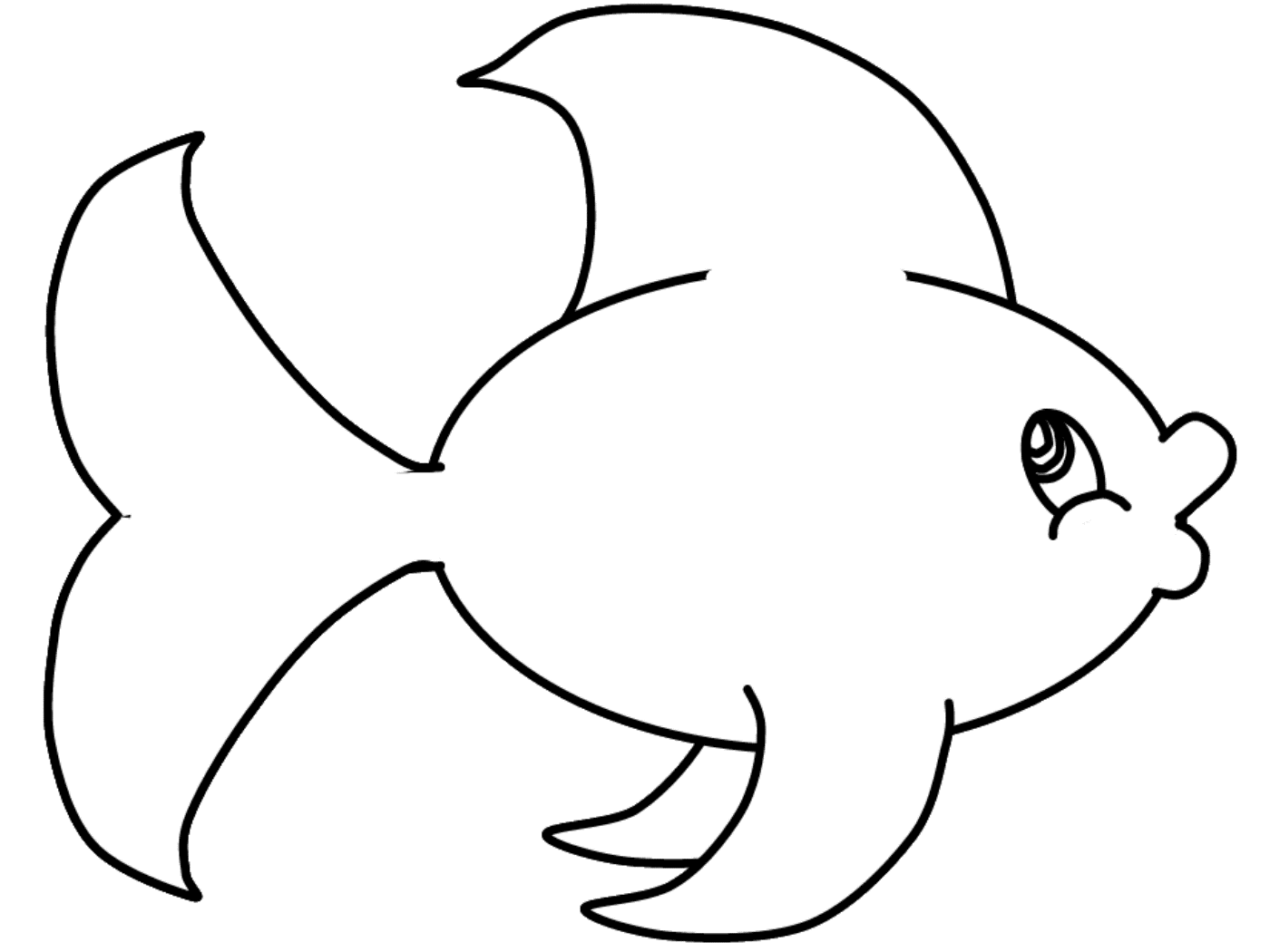line drawing of fish