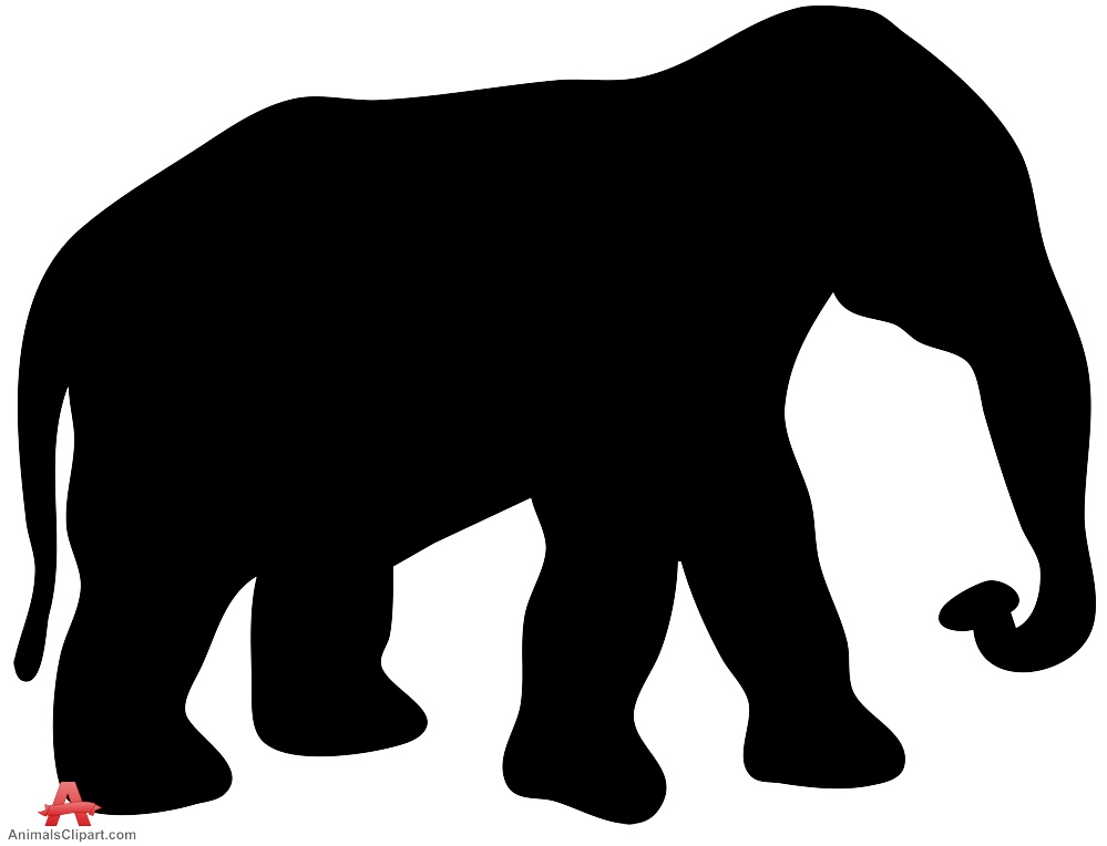 African Elephant Silhouette Clipart | Free Clipart Design Download