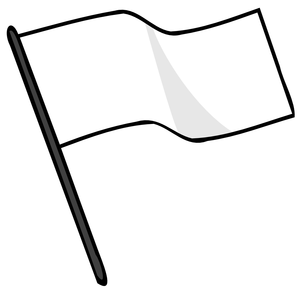 OnlineLabels Clip Art - Waving White Flag