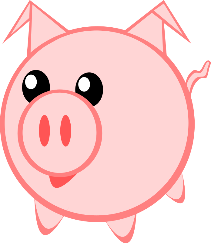 Cute Pig Face Clip Art