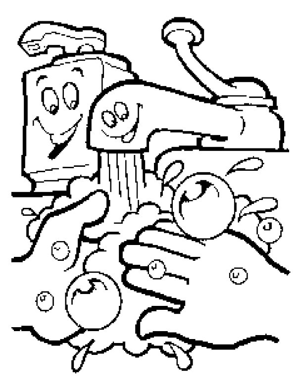 Hand Washing For Kids Coloring Pages - AZ Coloring Pages